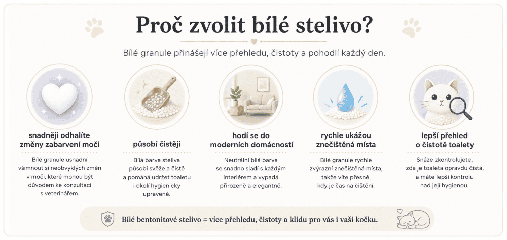 Proč zvolit bílé stelivo